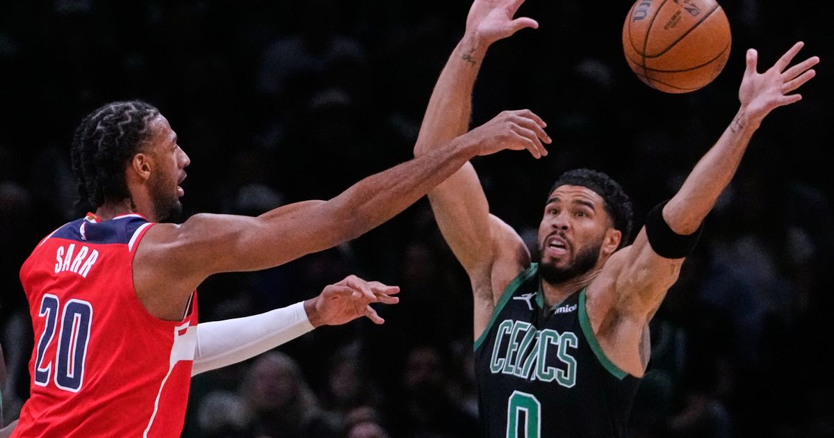 Tatum scores 20 points in 32 minutes, Celtics hand Wizards 11th straight loss 111-100 :: WRAL.com