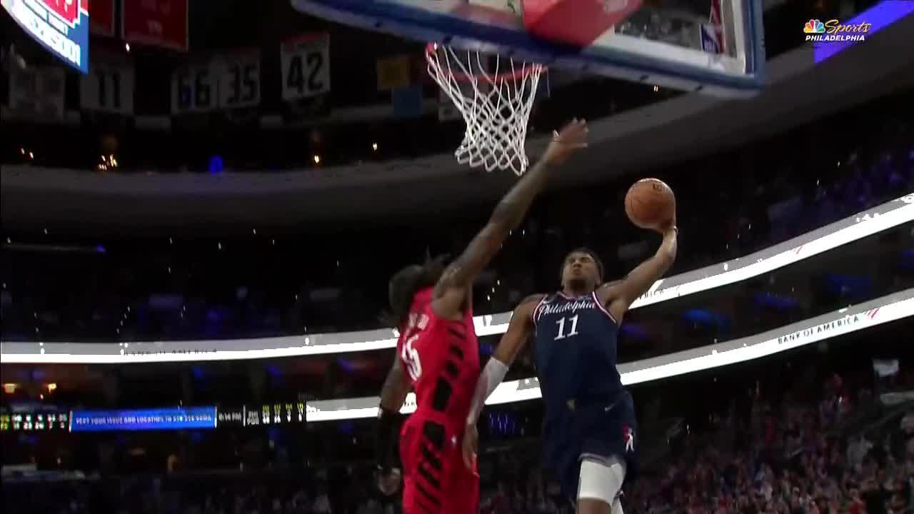 Grimes leads short-handed 76ers to a 109-103 win over the Trail Blazers