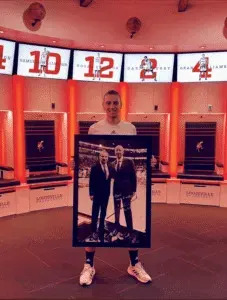 Siegel inside the Cardinals’ locker room