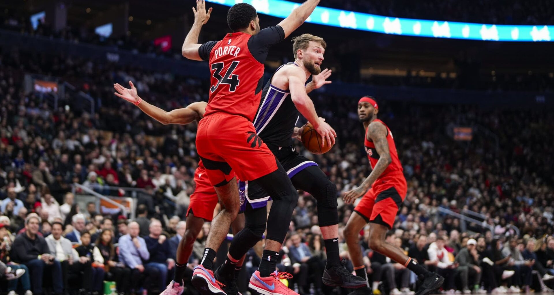 Jontay Porter played a mere 2:43 minutes against the Sacramento Kings on March 20, 2024, before bowing out due to "food poisoning." It later came out that he coordinated with a group of gamblers to underperform during the game.
