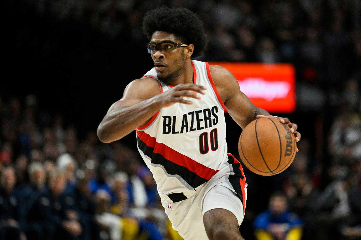 Trail Blazers guard Scoot HendersonTroy Wayrynen-Imagn Images