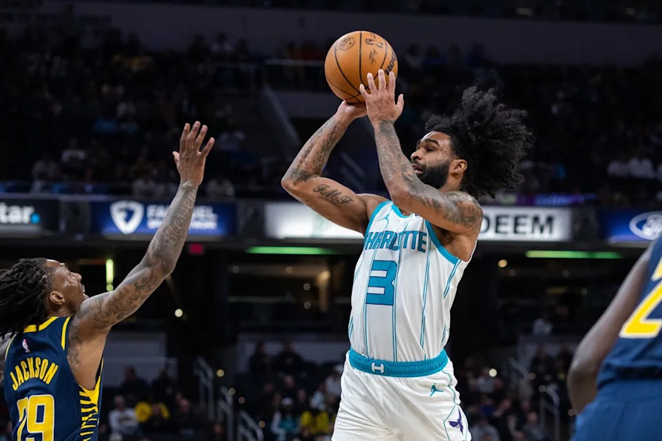 Charlotte Hornets guard Coby White (3)Trevor Ruszkowski-Imagn Images