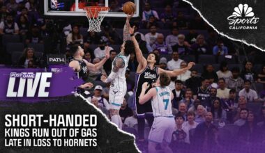 Short-handed Kings run out of gas late in loss to Hornets – NBC Sports Bay Area & California