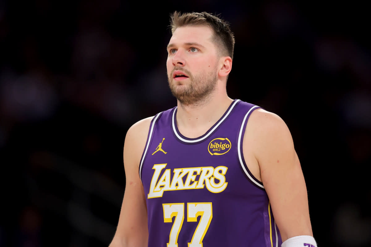 Los Angeles Lakers guard Luka Doncic (77).Brad Penner-Imagn Images