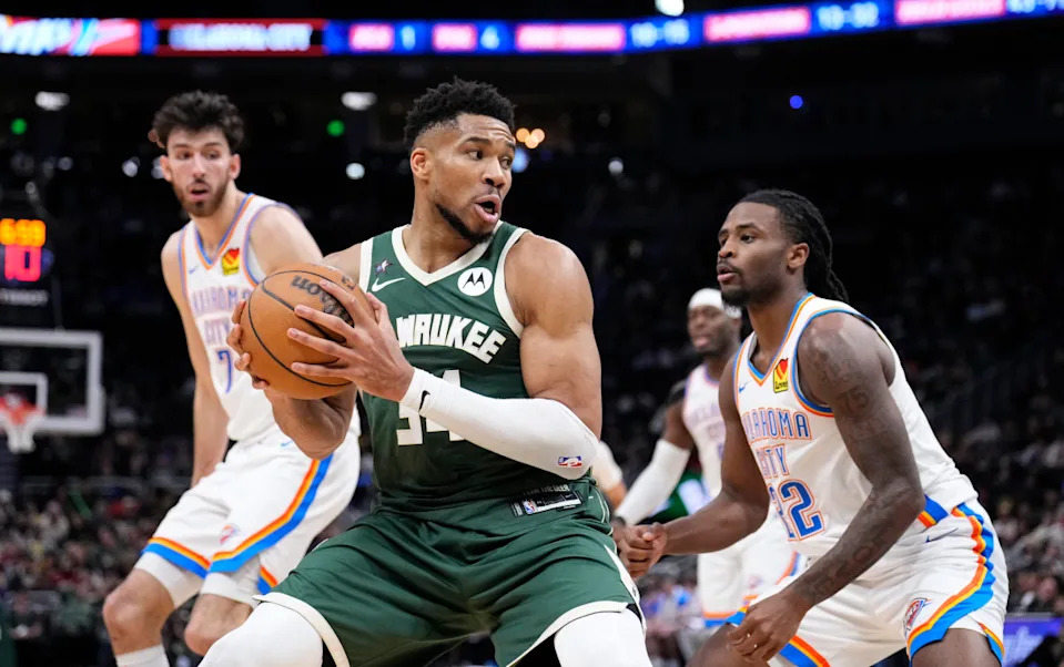 Milwaukee Bucks forward Giannis Antetokounmpo (34) drives to the basket. Michael McLoone-Imagn ImagesMichael McLoone-Imagn Images