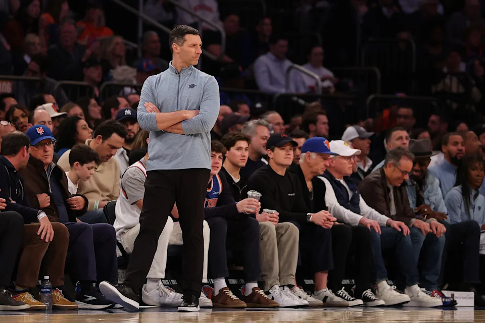 NEW YORK, NEW YORK - MARCH 04: Head coach Mark Daigneault of the Oklahoma City Thunder looks on during the third quarter against the New York Knicks at Madison Square Garden on March 04, 2026 in New York City. NOTE TO USER: User expressly acknowledges and agrees that, by downloading and or using this photograph, user is consenting to the terms and conditions of the Getty Images License Agreement. (Photo by Ishika Samant/Getty Images)