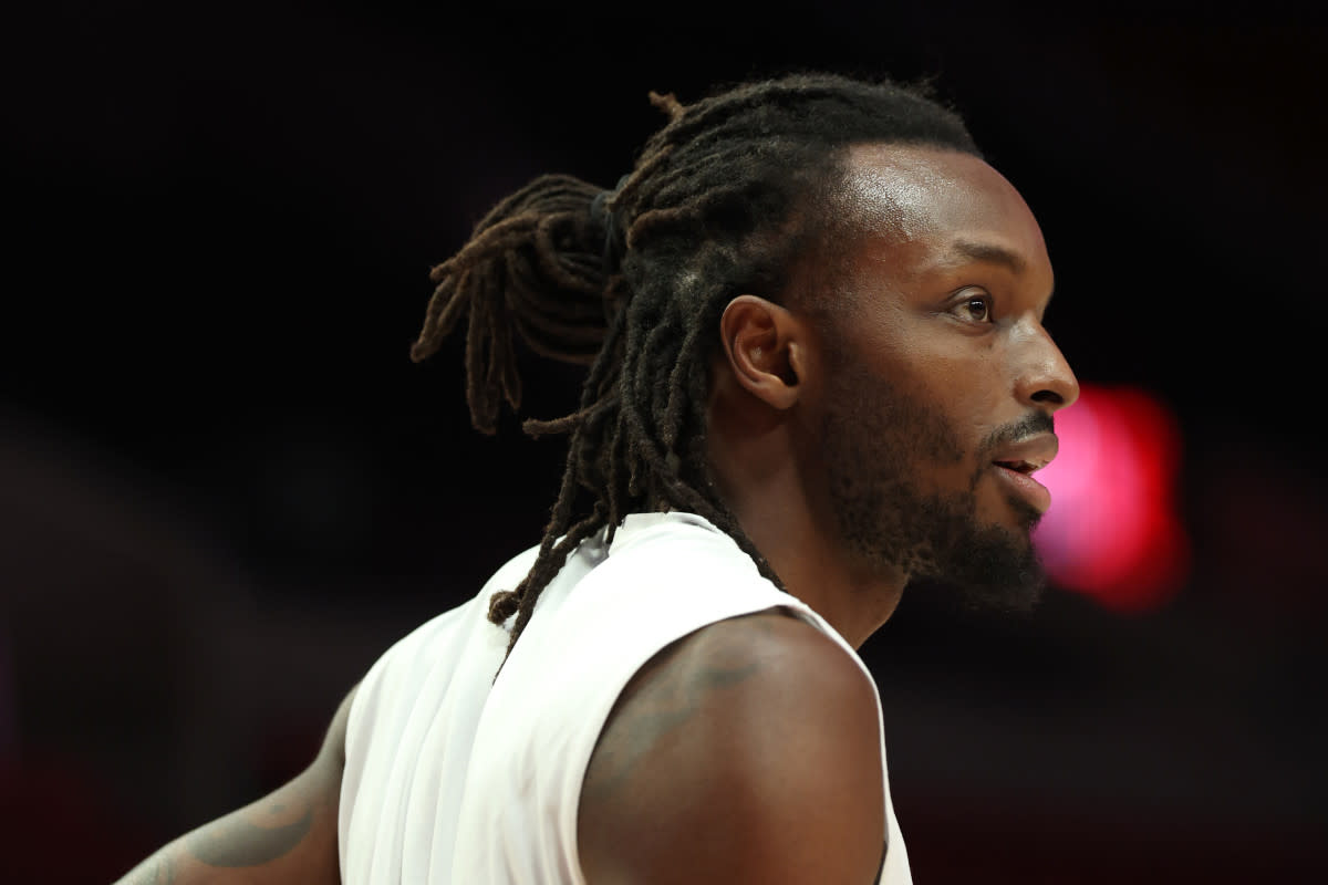 Portland Trail Blazers forward Jerami Grant (9)© Jaime Valdez-Imagn Images
