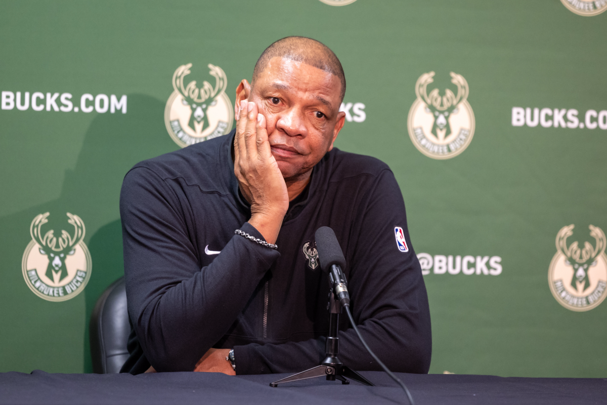 Milwaukee Bucks head coach Doc Rivers.Stephen Lew-Imagn Images