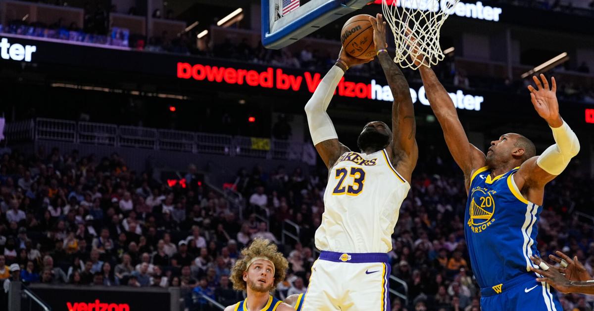 Luka Doncic scores 26 points, LeBron James adds 22 as Lakers run away from Warriors for 129-101 win | Sports