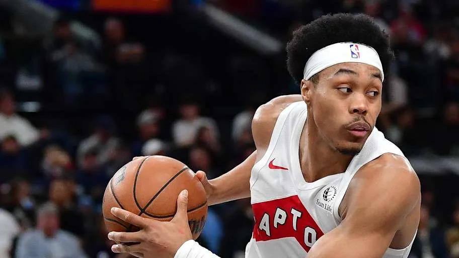 Toronto Raptors forward Scottie Barnes gets the rebound against the Los Angeles Clippers