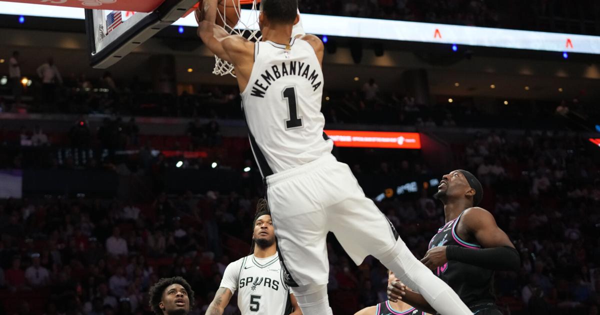 Wembanyama scores 26, red-hot Spurs roll past sliding Heat 136-111 and clinch Southwest Division | Ap-sports