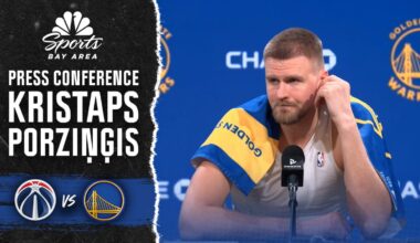 Kristaps Porziņģis reflects on 3-point shooting performance in Warriors' win