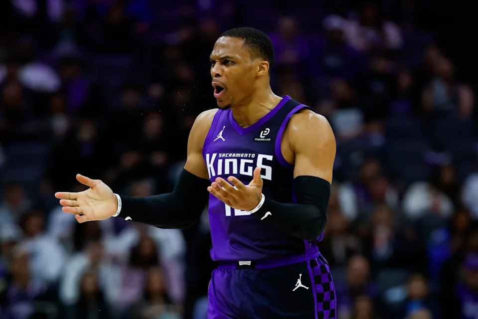 Sacramento Kings guard Russell Westbrook (18)Sergio Estrada-Imagn Images
