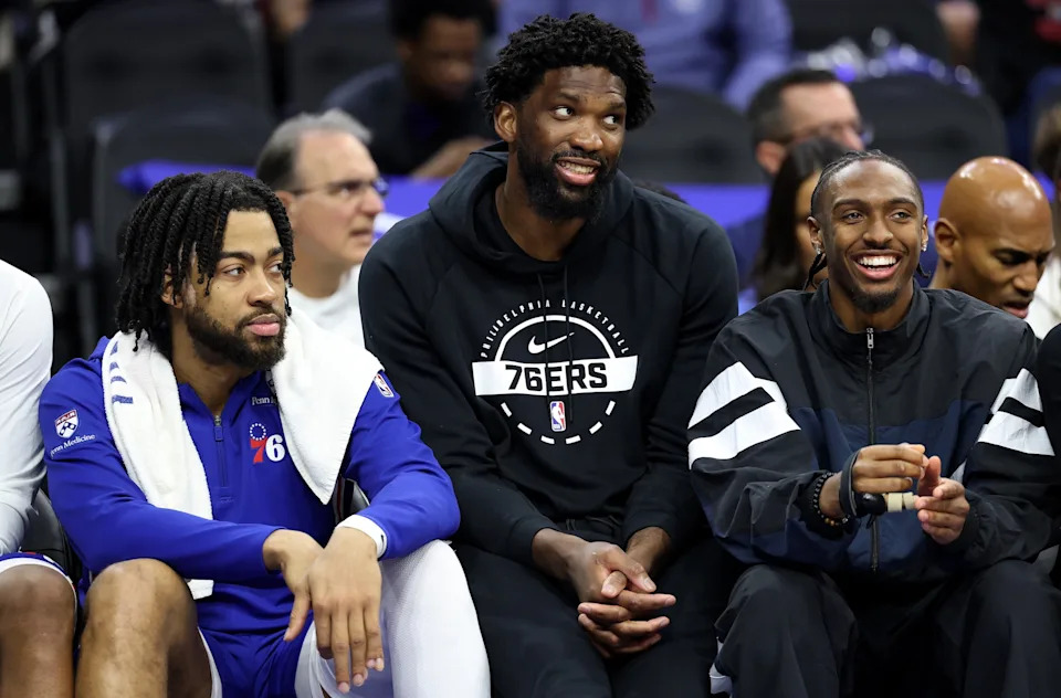 Embiid has spent more than half of this season in street clothes. (Emilee Chinn/Getty Images)