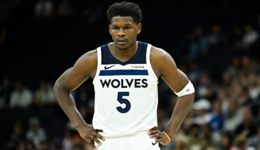 <div>Anthony Edwards #5 of the Minnesota Timberwolves looks on against the Indiana Pacers during the second quarter of the preseason game at Target Center on October 7, 2025 in Minneapolis, Minnesota.</div><strong>(Getty Images)</strong>
