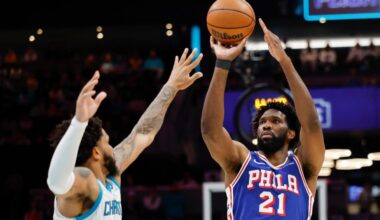 Joel Embiid, Paul George rally 76ers’ to win over Hornets