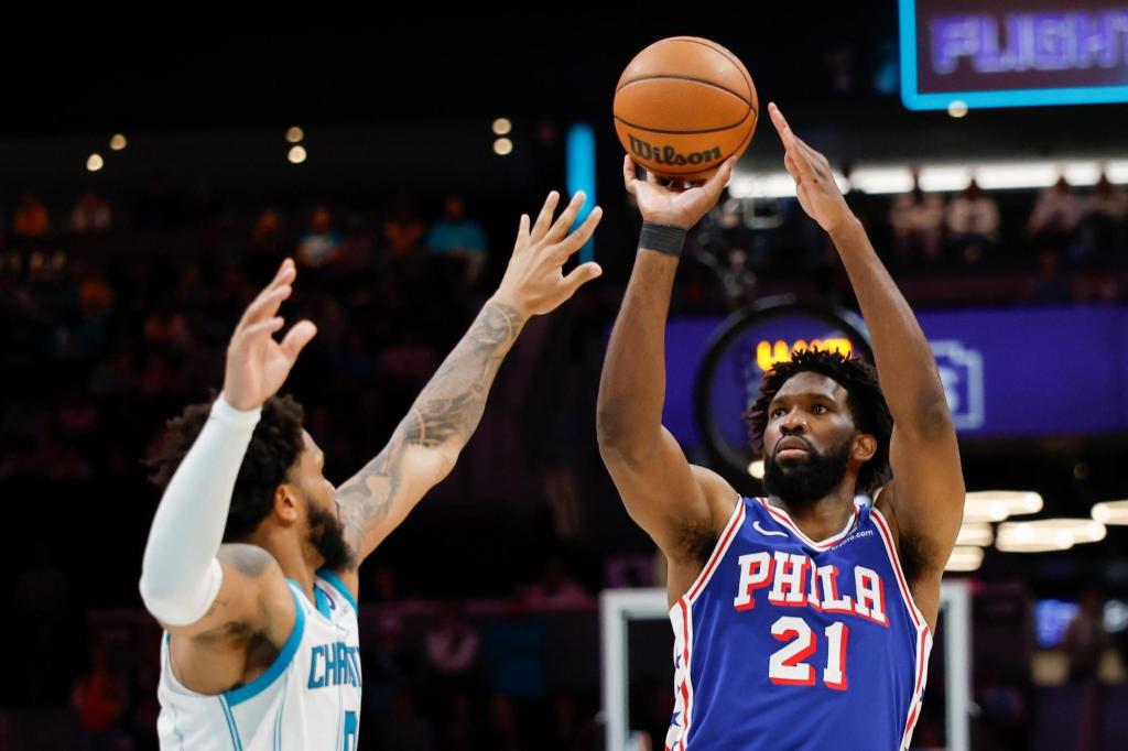 Joel Embiid, Paul George rally 76ers’ to win over Hornets
