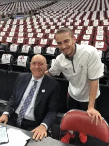 Brett Siegel with legendary sports commentator Dick Vitale