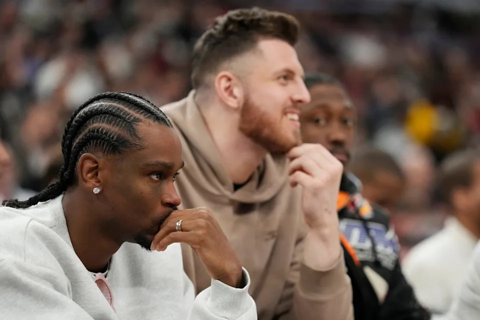 CHICAGO, ILLINOIS - MARCH 03: Shai Gilgeousâ€‘Alexander #2 of the Oklahoma City Thunder looks on from the bench during the third quarter against the Chicago Bulls at the United Center on March 03, 2026 in Chicago, Illinois. NOTE TO USER: User expressly acknowledges and agrees that, by downloading and or using this photograph, User is consenting to the terms and conditions of the Getty Images License Agreement. (Photo by Patrick McDermott/Getty Images)