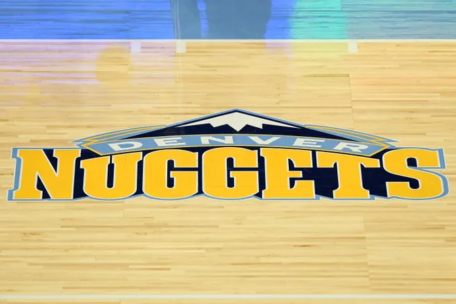 A general view of the Denver Nuggets logo.