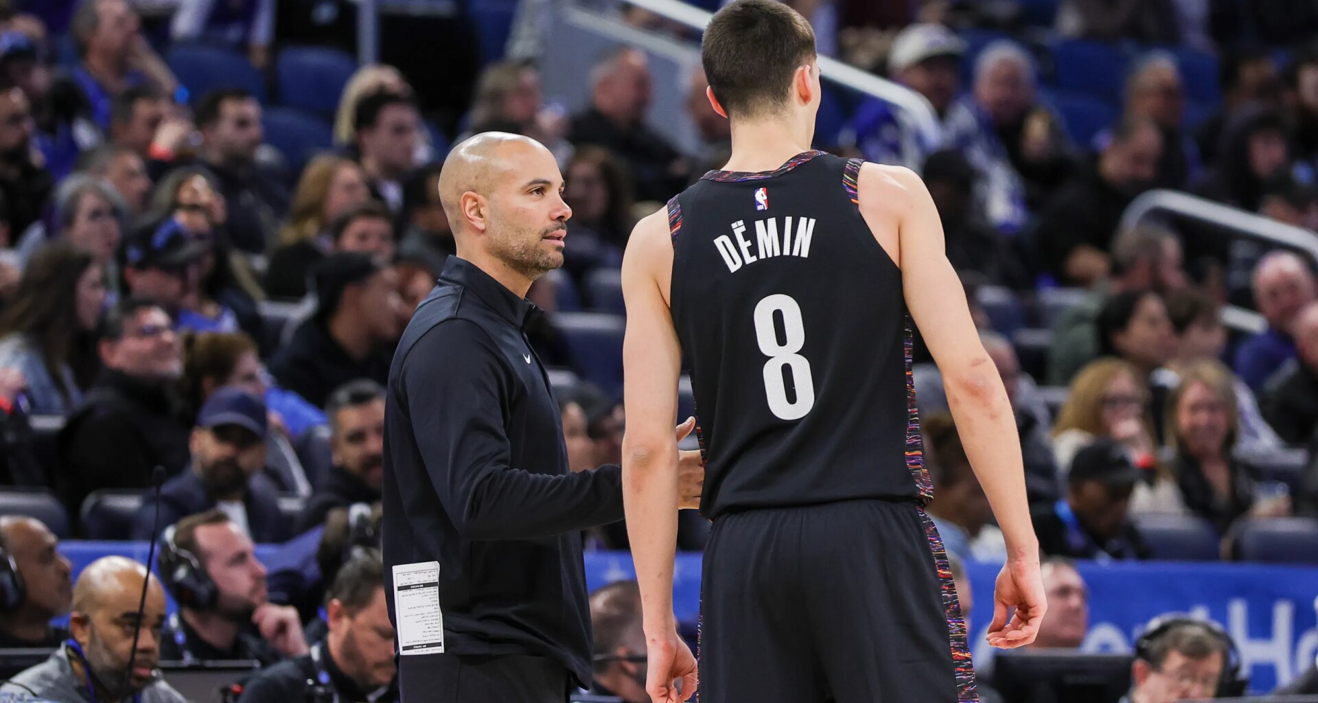 Nets' Jordi Fernandez reacts to Egor Demin being ruled out for season