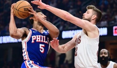 Short-handed Sixers fall to Cavaliers on the road