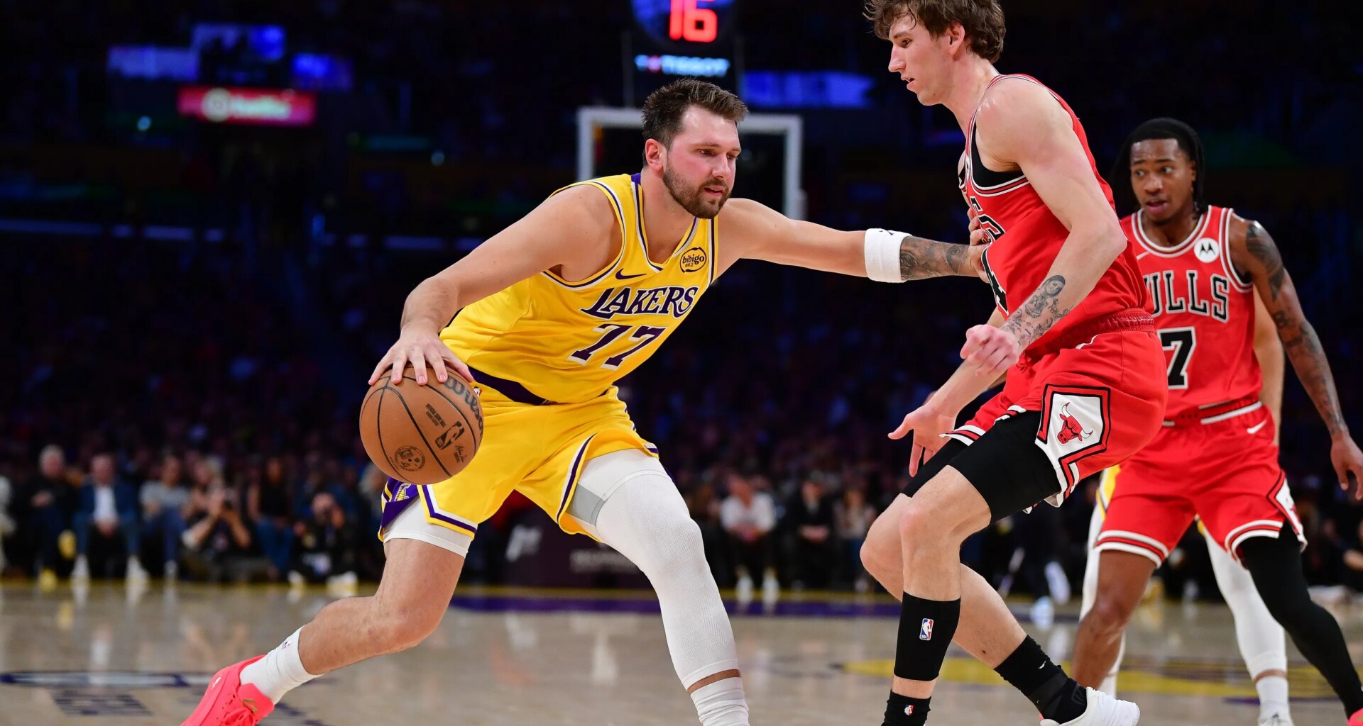 Luka Doncic on trash-talking Matas Buzelis in Lakers' win over Bulls