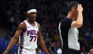 76ers' VJ Edgecombe discusses handling double teams for the first time