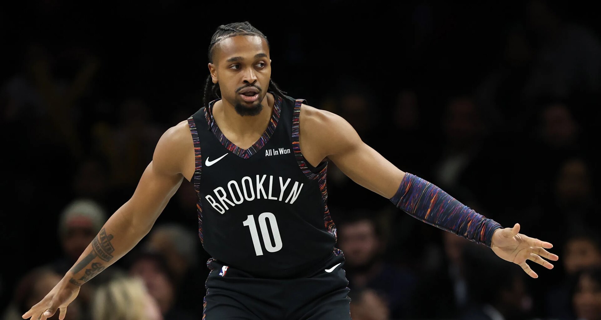 Nets' Tyson Etienne reacts to 18-point outing in loss at Trail Blazers