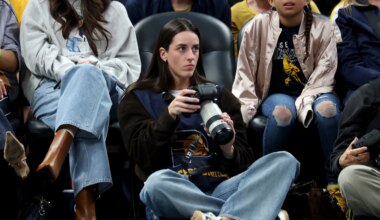 Caitlin Clark took photos of LeBron vs Pacers, calls him 'G.O.A.T.'