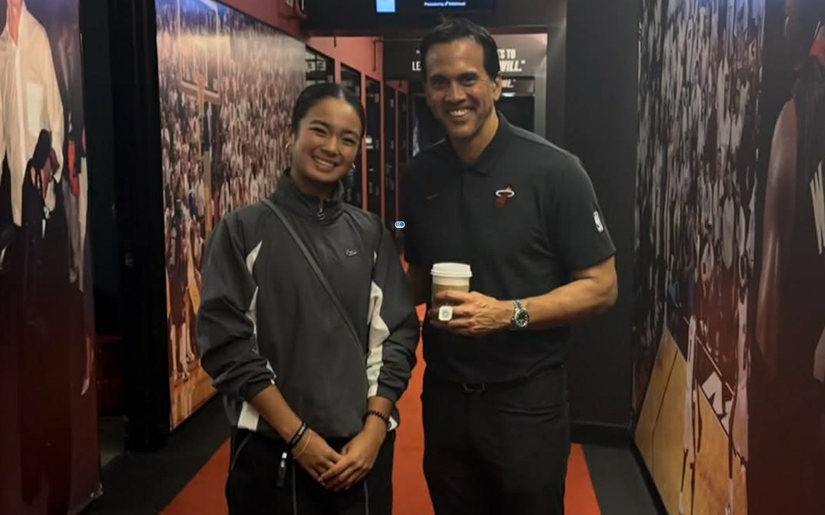 Alex Eala reunites with Fil-Am Miami Heat coach Erik Spoelstra