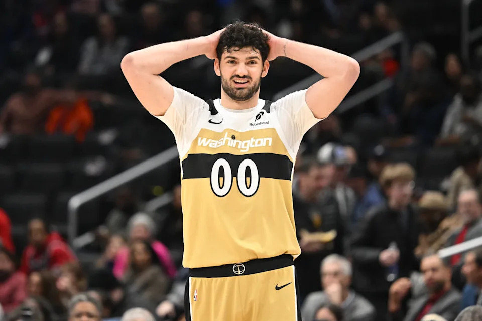Washington Wizards forward/center Tristan Vukcevic (00)Rafael Suanes-Imagn Images