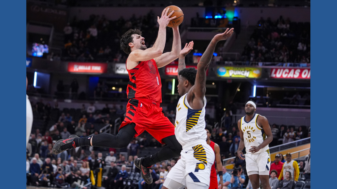 Avdija scores 32, Clingan adds 28 as Trail Blazers beat Pacers 127-119 to close in on play-in spot