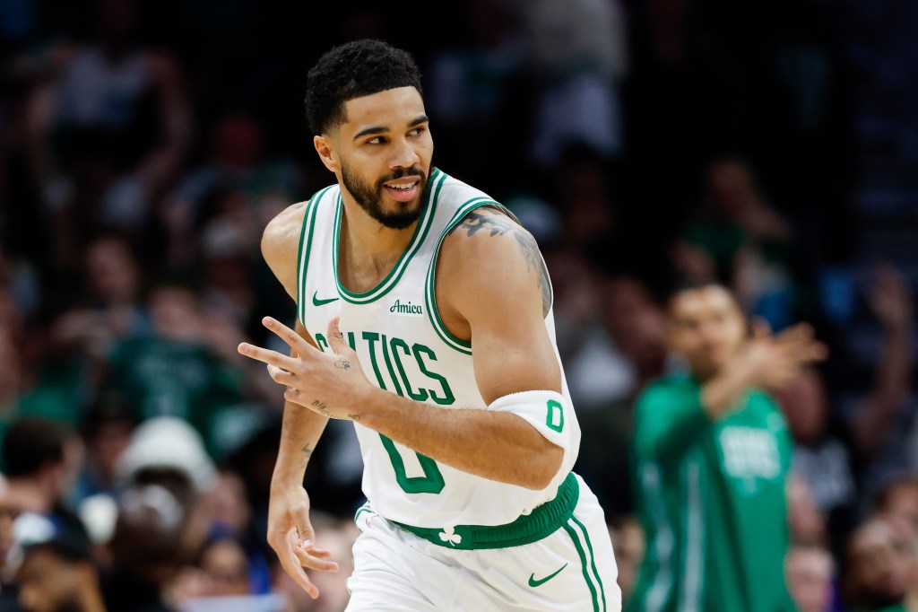 Jayson Tatum, Celtics clobber Hornets to clinch playoff spot