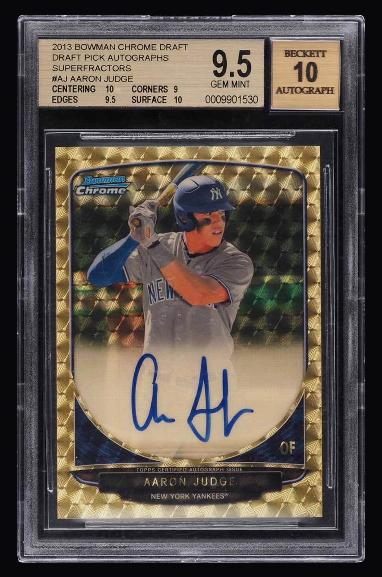 Aaron Judge 2013 Bowman Chrome Draft Pick Autographs Superfractor