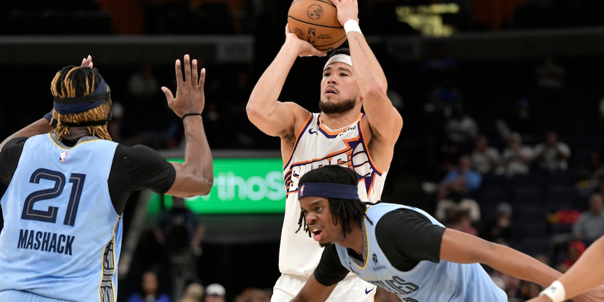 Devin Booker scores 36 on 16-of-24 shooting, Suns beat Grizzlies 131-105