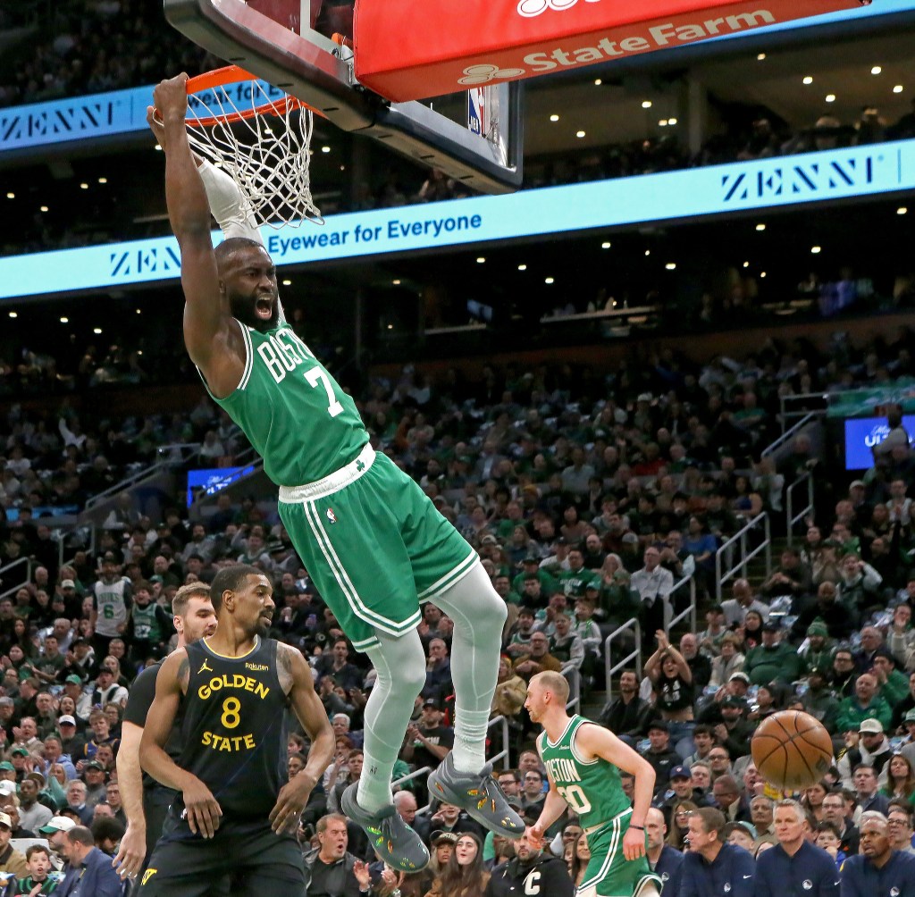 Jaylen Brown jumps to 10th on Celtics' scoring list in win over Warriors