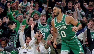 Jayson Tatum notches double-double in season debut as Celtics beat Mavs