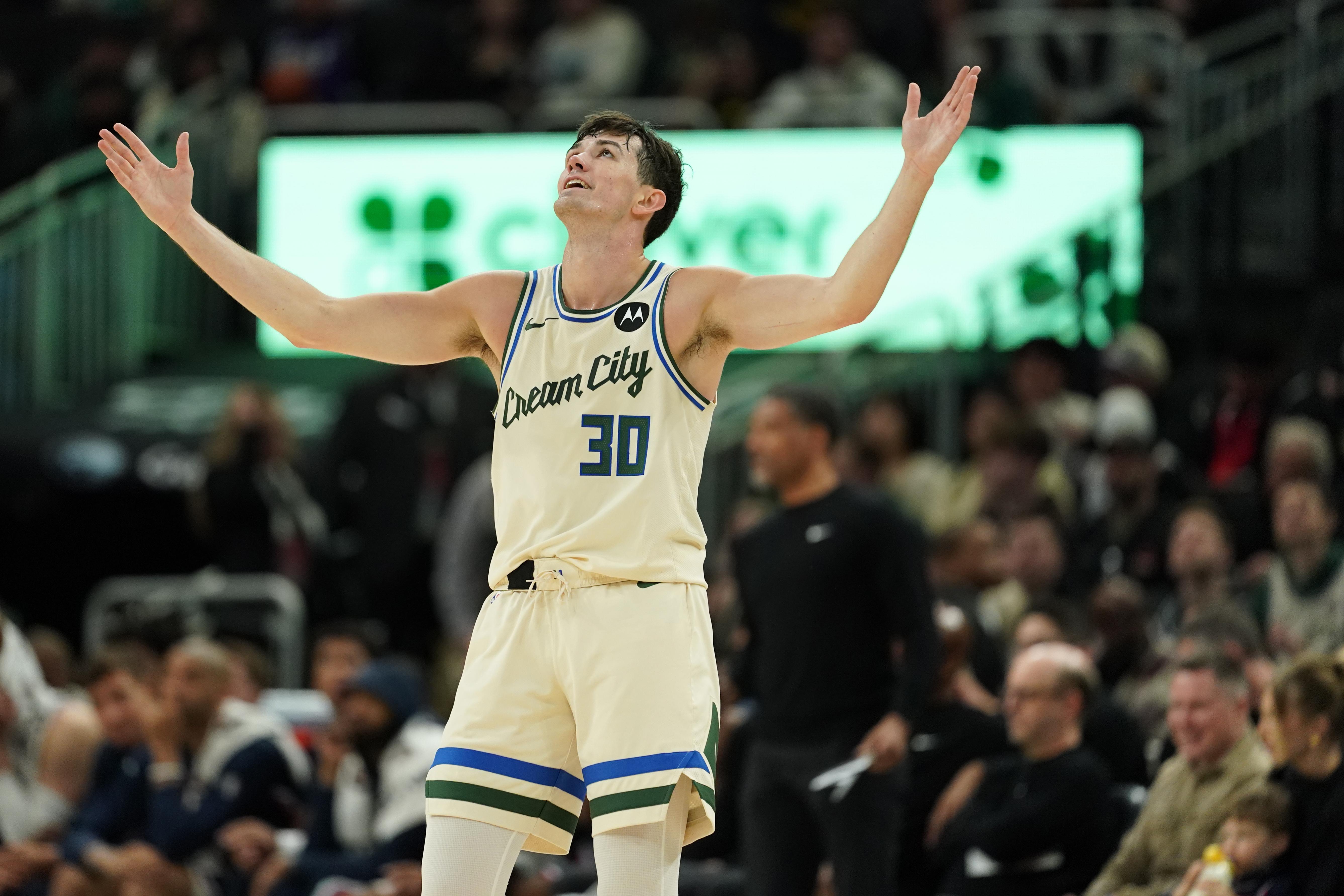 Bucks’ Cormac Ryan reacts during the second half of an...
