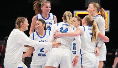 BYU women's basketball wins its first-ever Big 12 tournament game – Deseret News