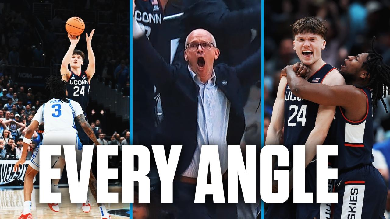 Every angle you didn't see from UConn's thrilling game-winner over Duke