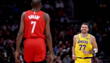 Rockets’ offense stalls late in 100–92 home loss to Lakers