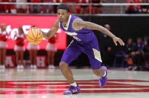 SALT LAKE CITY, UT - NOVEMBER 4: Tycen McDaniels #8 of the Alcorn State Braves dribbles the ball up the court against the Utah Utes during the first half of their game at the Jon M Huntsman Center on November 4, 2024 in Salt Lake City, Utah.(Photo by Chris Gardner/Getty Images)