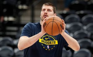 SALT LAKE CITY, UT - MARCH 2: Nikola Jokic #15 of the Denver Nuggets shoots during warm-up before their game against the Utah Jazz at the Delta Center on March 2, 2026 in Salt Lake City, Utah.NOTE TO USER: User expressly acknowledges and agrees that, by downloading and or using this photograph, User is consenting to the terms and conditions of the Getty Images License Agreement. (Photo by Chris Gardner/Getty Images)