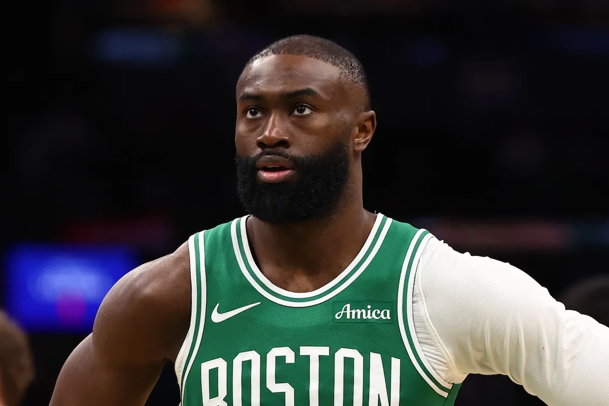 Boston Celtics star Jaylen Brown against Golden State Warriors