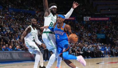 Short-handed C’s fall in final second in OKC – NBC Sports Boston