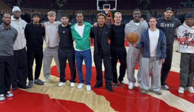 Jonathan David, Flores, CanMNT stars take in Toronto Raptors win
