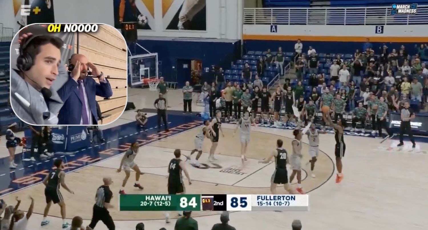 Hawaii's buzzer-beating win features 'Oh no!' call from Adam Rank