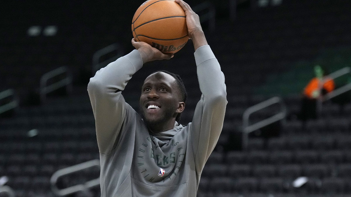 Milwaukee Bucks forward Taurean Prince (12) puts up a shot during pregame warmups before a game against the Minnesota Timberwolves at Fiserv Forum.