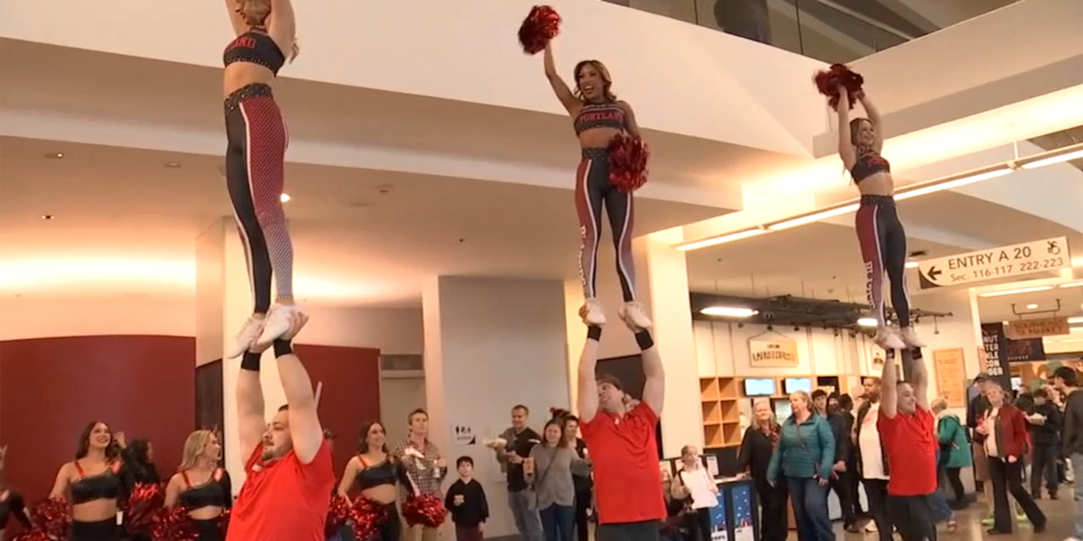 Trail Blazers celebrate Portland Fire Night during home game against Indiana Pacers